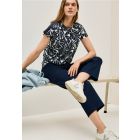Cecil print shirt urban dark blue 323718 36831