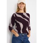 Cecil fluffy trui eggplant red 324143 26855