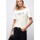 Street One shirt met tekst off white 324192 20108