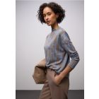 Street One print sweater forested blue 324396 2714