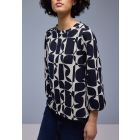Street One print sweater shadow navy 324625 27502