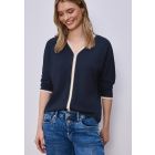 Street One 3/4 mouw shirt shadow navy 324793 17502