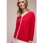Street One 3/4 mouw shirt salsa red 324793 17504