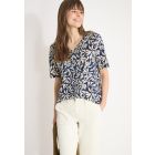 Cecil print shirt denim blue 324832 27473