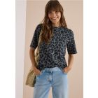 Cecil panter print shirt olive green 325690 27798