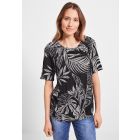 Cecil off shoulder blouse carbon grey 343976 22538