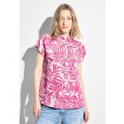 Cecil linnen print blouse bloomy pink 344515 25369