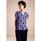 Street One print blouse violet blue 344806 35817