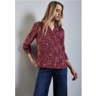Street One print blouse mulberry red 345320 36450