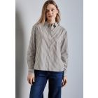 Street One streep blouse muddy brown 345326 26452