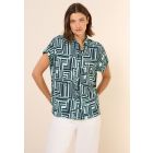 Cecil print blouse slate khaki 345654 26563