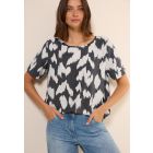 Cecil print blouse volcanic grey 345727 26248