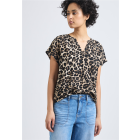 Street One animal print blouse black 345729 30001
