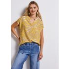 Street One print blouse cream yellow 345793 36901