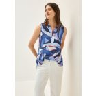 Cecil print blouse top urban navy 345825 36715