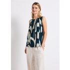 Street One print blouse tide blue 345893 36857