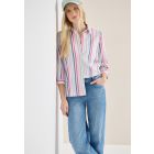 Cecil streep shirt beetroot pink 346419 37492