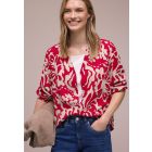 Street One print blouse salsa red 346438 27504