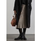 Street One shiny plissé rok sparkling beige