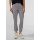 Street One ruit broek deep blue 376792 31238