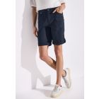 Street One katoenen short deep blue 378686 11238