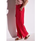 Street One wijde linnen broek red 378739 16278