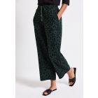 Street One mouselline print broek mid green 378975