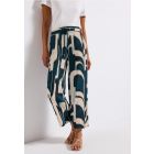 Street One 7/8 print broek tide blue 379189 36857