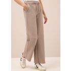 Cecil rechte jersey broek taupe 379680 26841