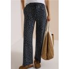 Cecil panter print broek olive green 381392 37798