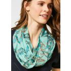 Cecil ronde sjaal folie print mint 571206 32175-A