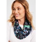 Cecil ronde print sjaal deep blue 572066 30128-A