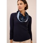 Cecil ronde print sjaal dark blue 572901 36831-A
