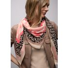 Street One vierkant print sjaal coral 573054 37261-A