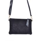Giuliano leren tas zwart 900097