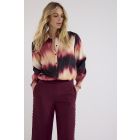 Tramontana tie dye blouse pomegranate C19-21-301