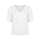 Tramontana v-hals shirt off white C45-20-402