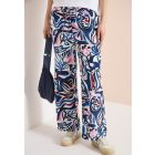Cecil print broek universal blue 380823 35512