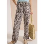 Cecil zebra pirnt broek cacao 379827 37673