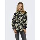 JDY print blouse black camo flower 15330958