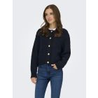 JDY bouclé vest total eclipse blue balck 15354847