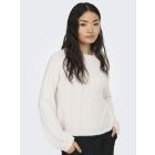 JDY fijn brei trui bright white 15363299