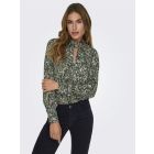 JDY print blouse black teal olive 15336122