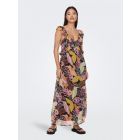 JDY midi print jurk black pink 15294481
