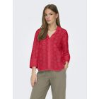 JDY broderie blouse ski patrol red 15292179