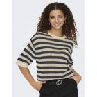 JDY brei top streep sandshell total eclip