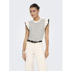 JDY streep top cloud dancer black 15360345