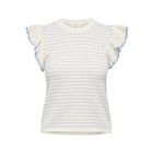 JDY streep top cloud dancer blue 15360345
