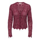JDY gehaakt vest rhubarb 15347234