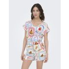 JDY viscose print blouse cloud dancer 15198141
